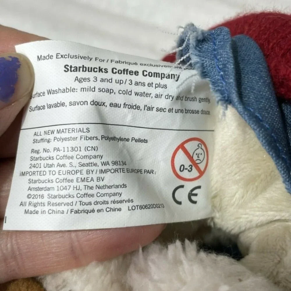 Starbucks Home For The 2016 BEARISTA‎ Bear Teddy Stuffed Animal Plush